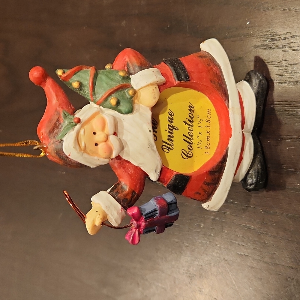 The Unique Collection, Santa Picture Frame Christmas Ornament